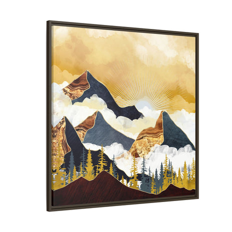 Misty Peaks - Matte Canvas, Framed (Multi-color)