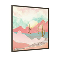 Desert Mountain - Matte Canvas, Framed (Multi-color)