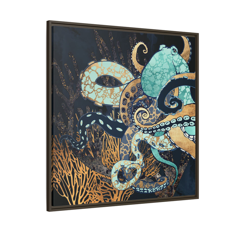 Metallic Octopus II - Matte Canvas, Framed (Multi-color)