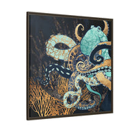 Metallic Octopus II - Matte Canvas, Framed (Multi-color)