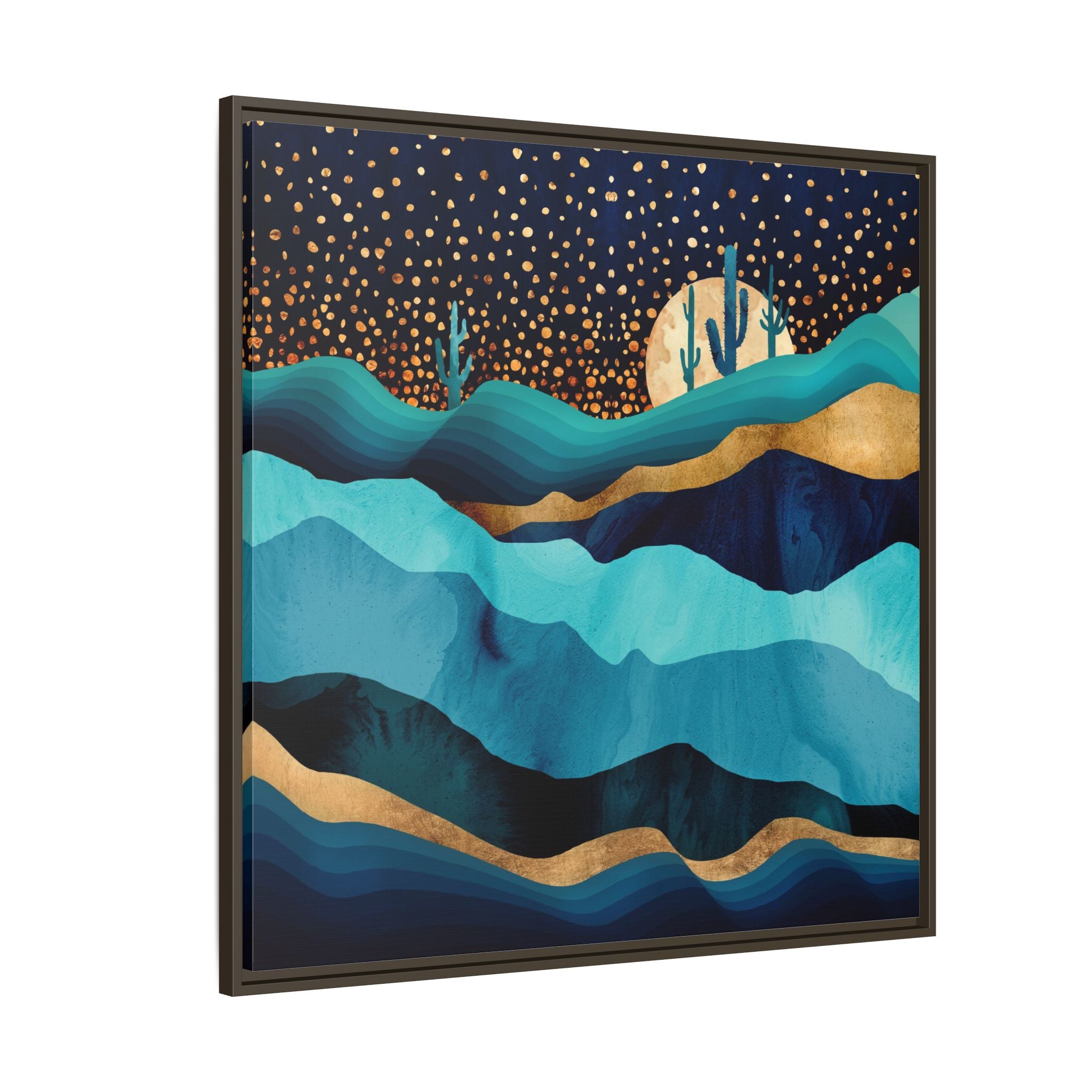 Indigo Desert Night - Matte Canvas, Framed (Multi-color)