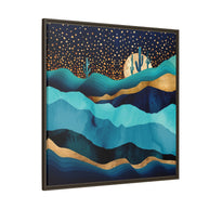 Indigo Desert Night - Matte Canvas, Framed (Multi-color)