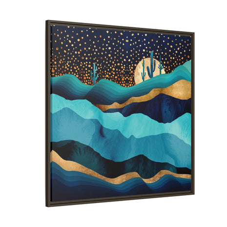 Indigo Desert Night - Matte Canvas, Framed (Multi-color)