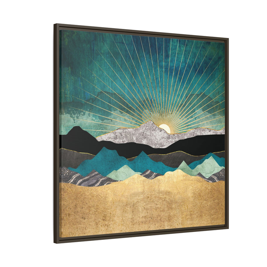 Peacock Vista - Matte Canvas, Framed (Multi-color)