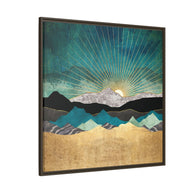 Peacock Vista - Matte Canvas, Framed (Multi-color)