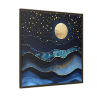 Golden Moon - Matte Canvas, Framed (Multi-color)