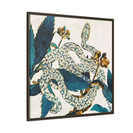 Summer Indigo Garden - Matte Canvas, Framed (Multi-color)