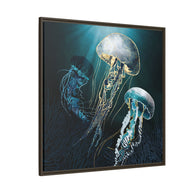 Metallic Jellyfish V - Matte Canvas, Framed (Multi-color)