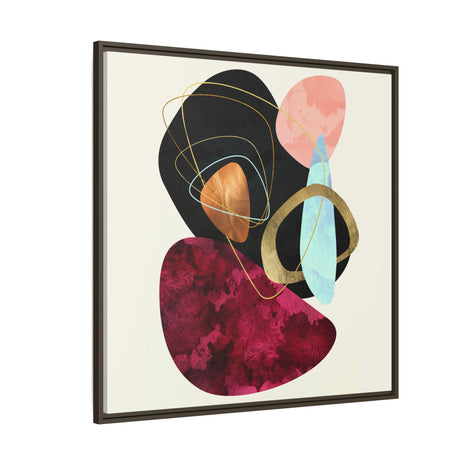 Abstract Pebbles II - Matte Canvas, Framed (Multi-color)