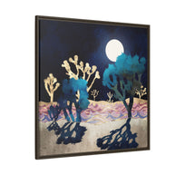 Desert Lake Moonlight - Matte Canvas, Framed (Multi-color)