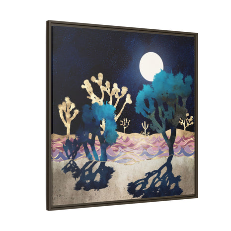 Desert Lake Moonlight - Matte Canvas, Framed (Multi-color)