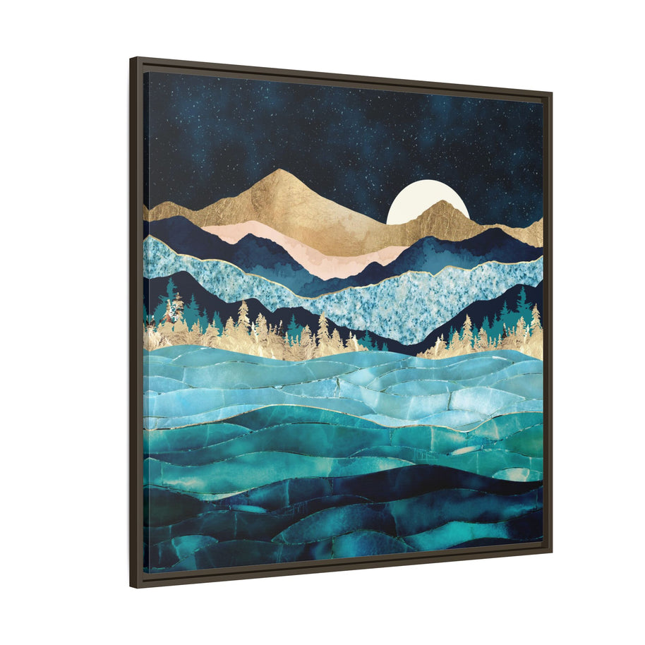 Midnight Ocean - Matte Canvas, Framed (Multi-color)