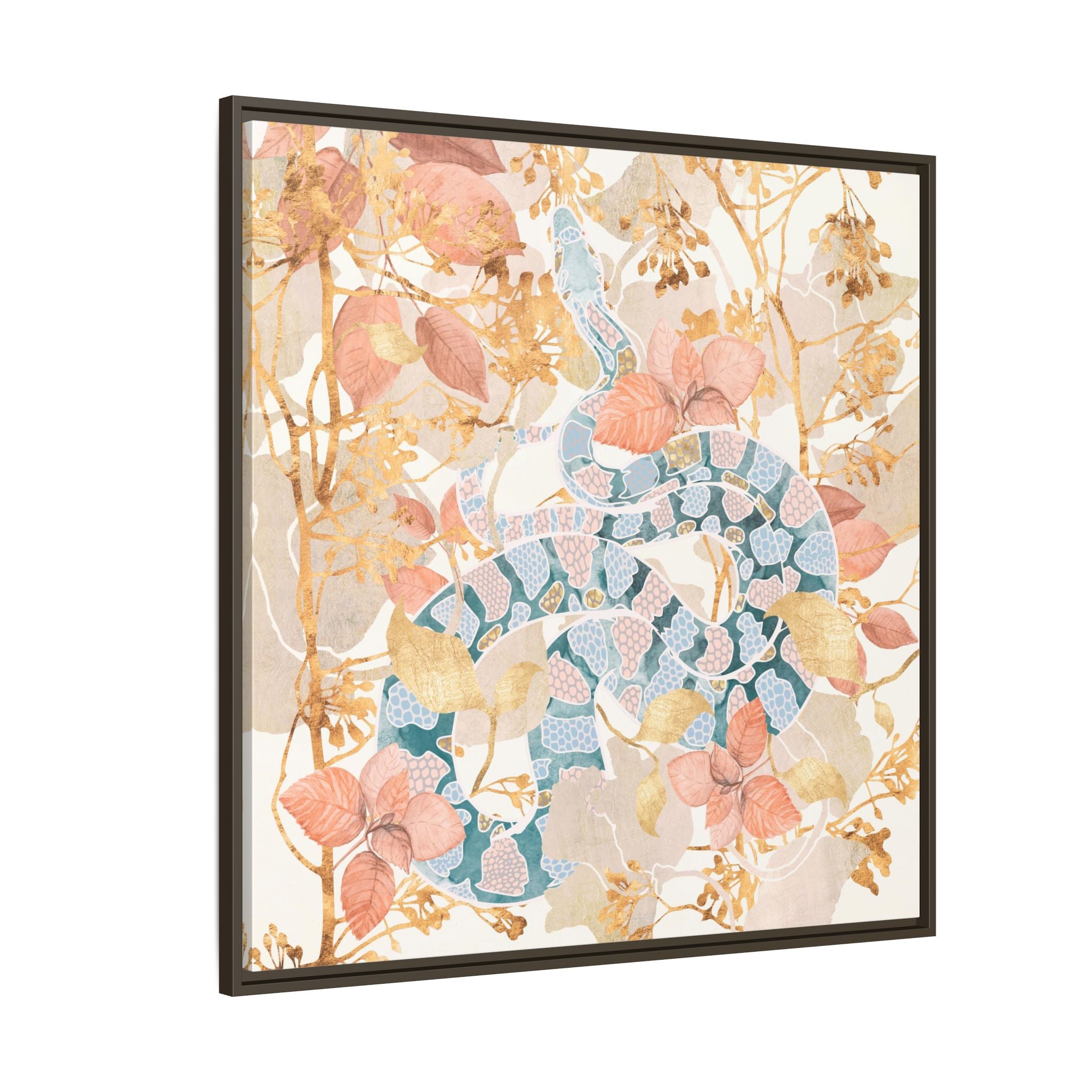 Coral Spring Garden - Matte Canvas, Framed (Multi-color)