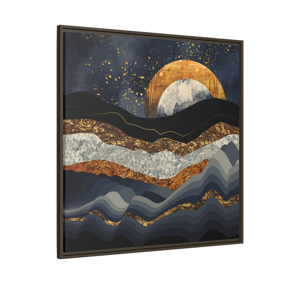 Metallic Mountains - Matte Canvas, Framed (Multi-color)