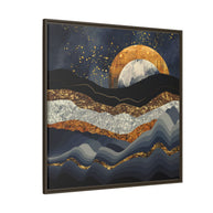 Metallic Mountains - Matte Canvas, Framed (Multi-color)