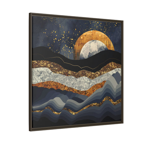 Metallic Mountains - Matte Canvas, Framed (Multi-color)