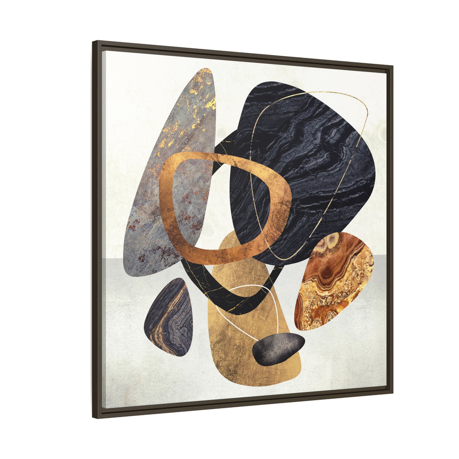 Abstract Pebbles III - Matte Canvas, Framed (Multi-color)