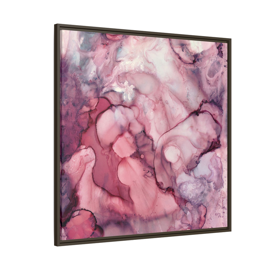 Liquid Mauve Abstract - Matte Canvas, Framed (Multi-color)