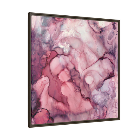 Liquid Mauve Abstract - Matte Canvas, Framed (Multi-color)