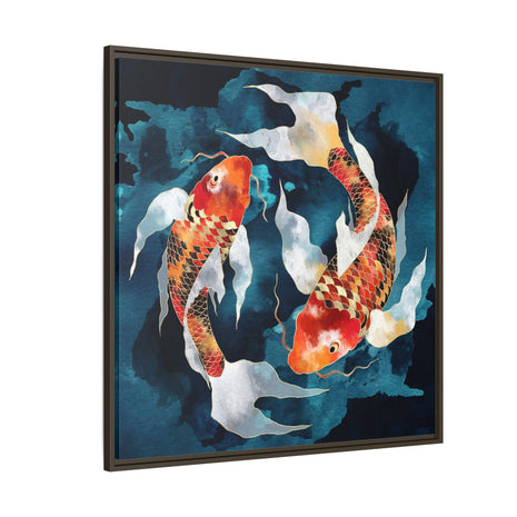 Metallic Koi II - Matte Canvas, Framed (Multi-color)