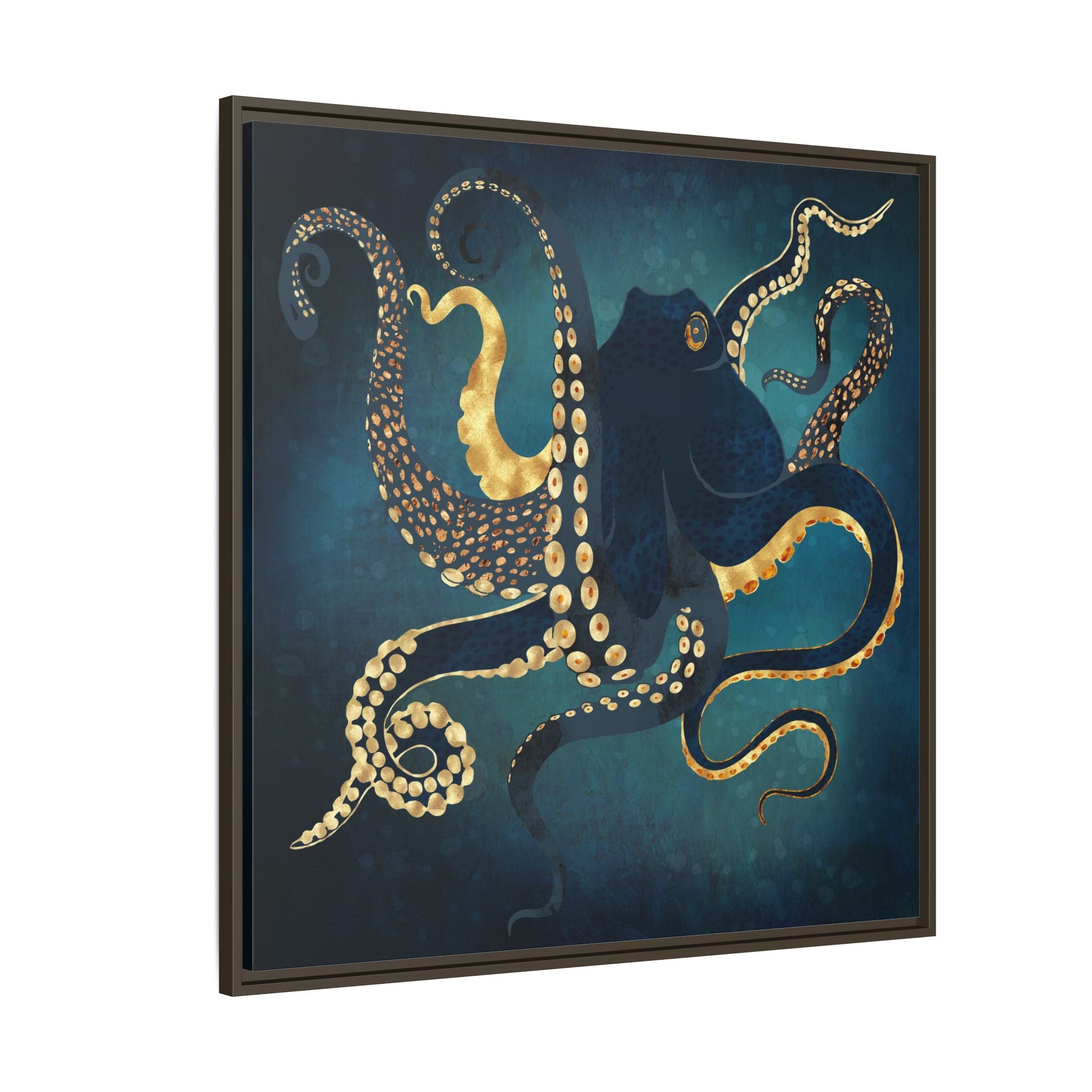 Metallic Octopus IV - Matte Canvas, Framed (Multi-color)