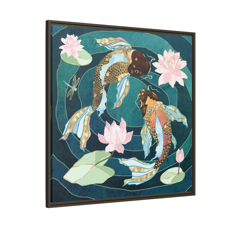 Metallic Koi III - Matte Canvas, Framed (Multi-color)