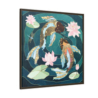 Metallic Koi III - Matte Canvas, Framed (Multi-color)