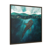 Metallic Whale Shark - Matte Canvas, Framed (Multi-color)