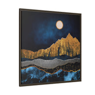 Midnight Desert Moon - Matte Canvas, Framed (Multi-color)