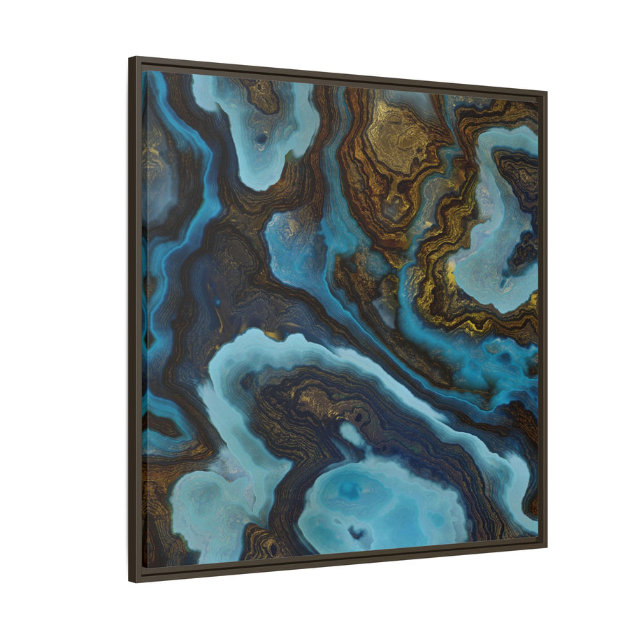 Blue Agate - Matte Canvas, Framed (Multi-color)