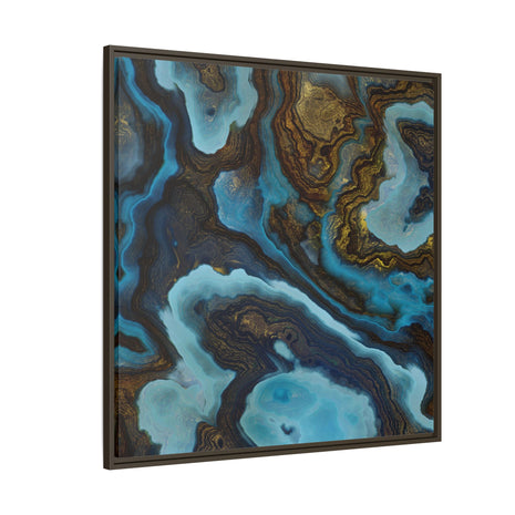 Blue Agate - Matte Canvas, Framed (Multi-color)