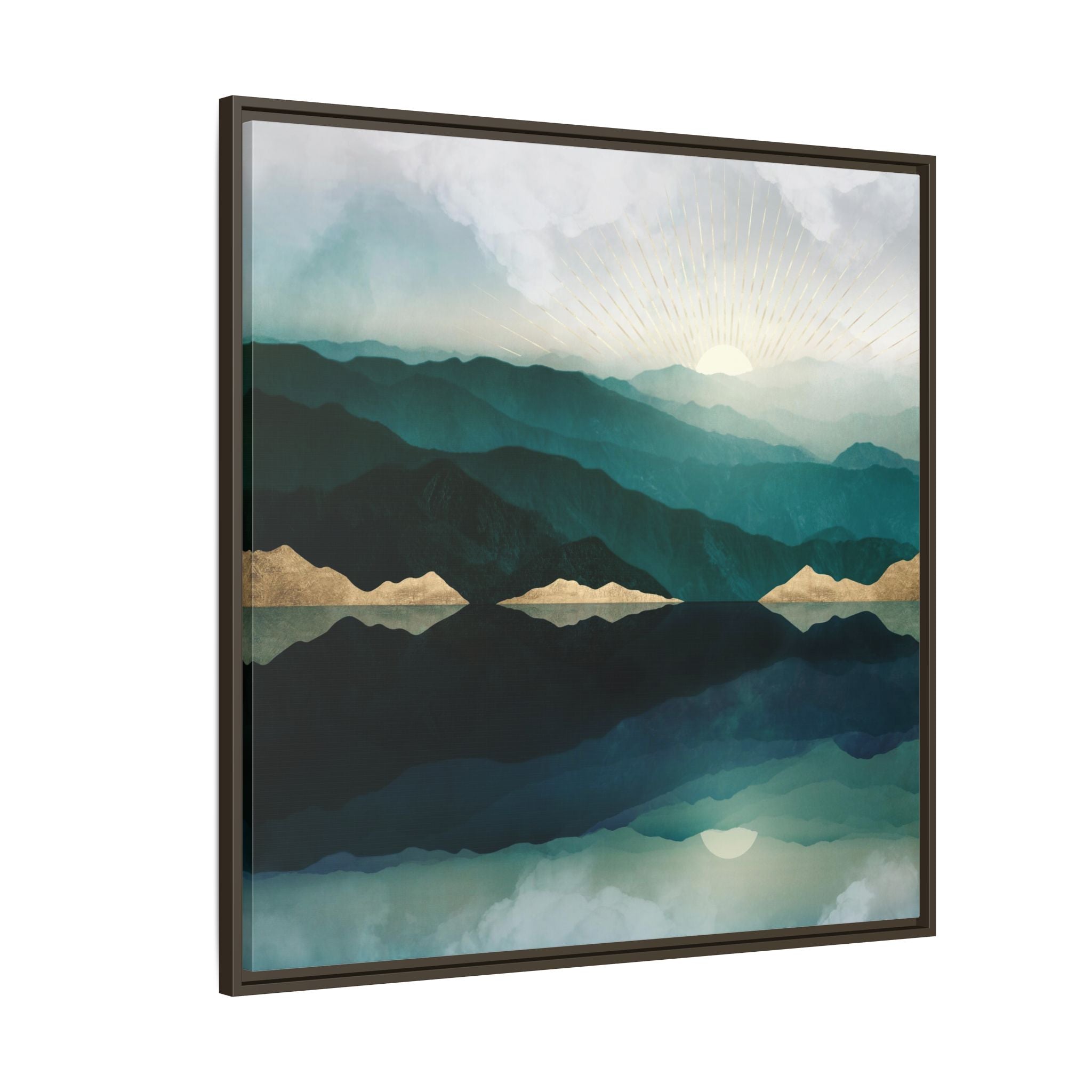 Waters Edge Reflection - Matte Canvas, Framed (Multi-color)