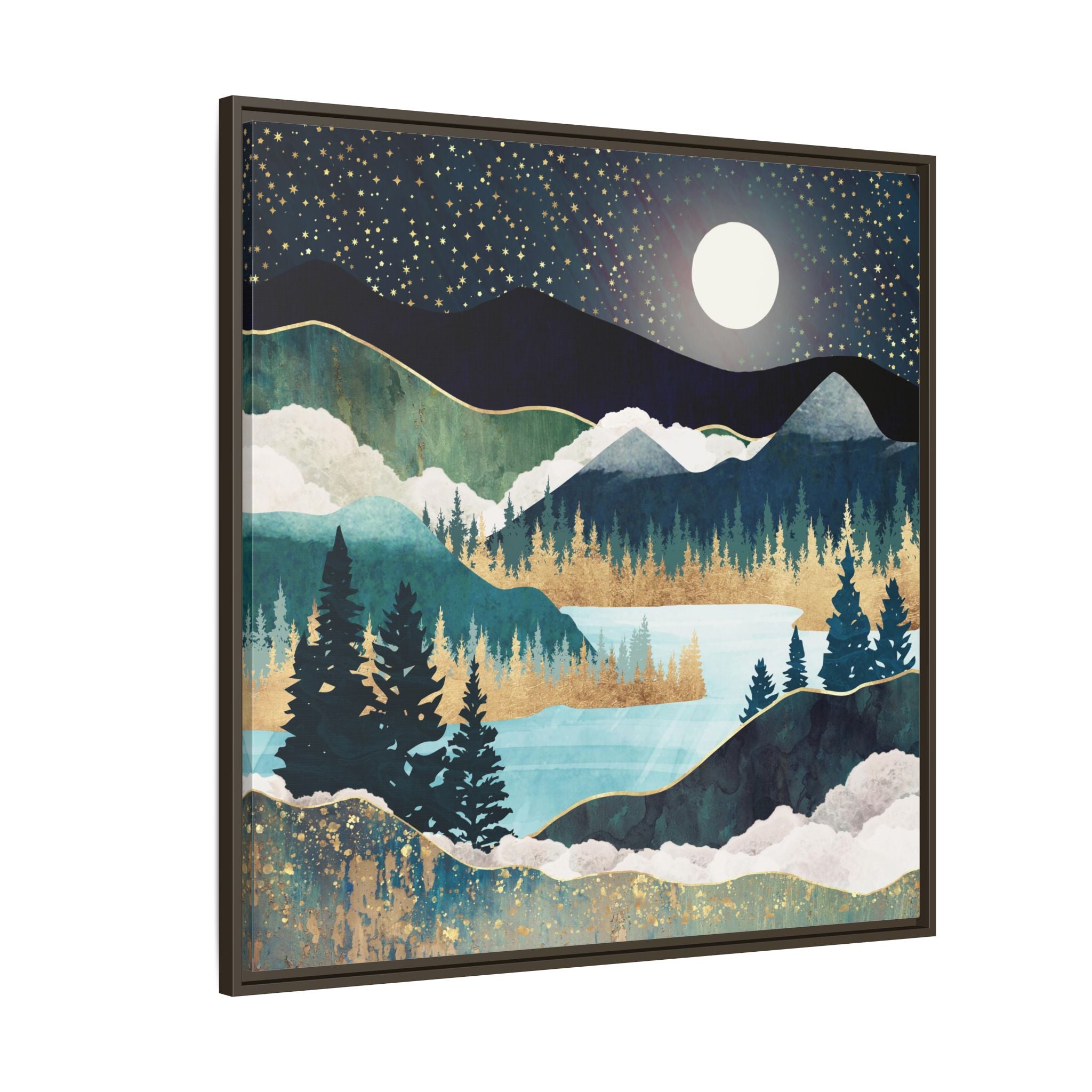 Star Lake - Matte Canvas, Framed (Multi-color)