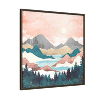 Lake Sunrise - Matte Canvas, Framed (Multi-color)