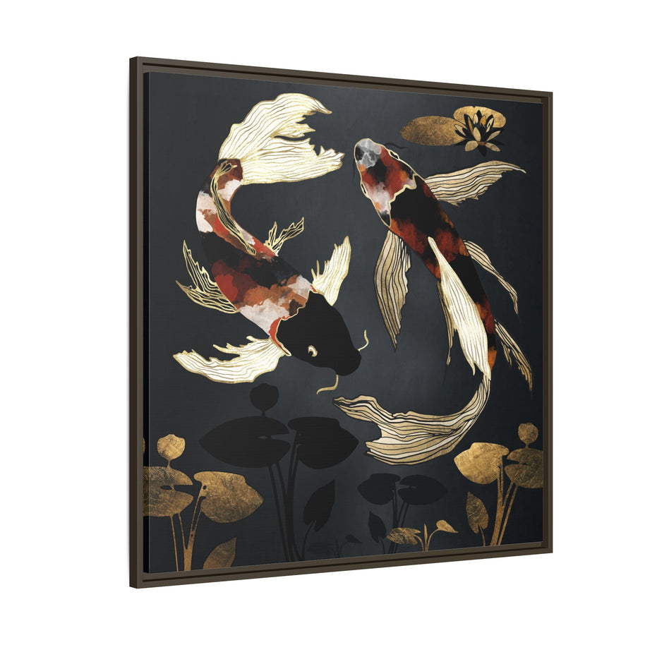 Metallic Koi IV - Matte Canvas, Framed (Multi-color)