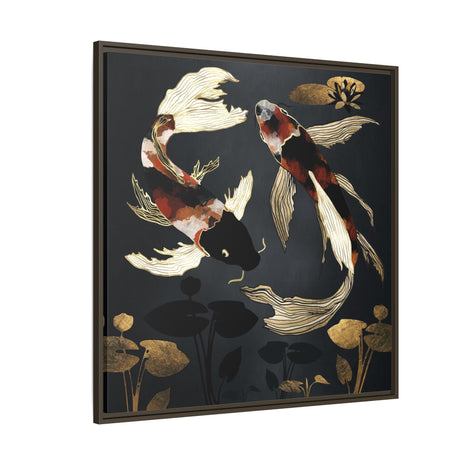 Metallic Koi IV - Matte Canvas, Framed (Multi-color)