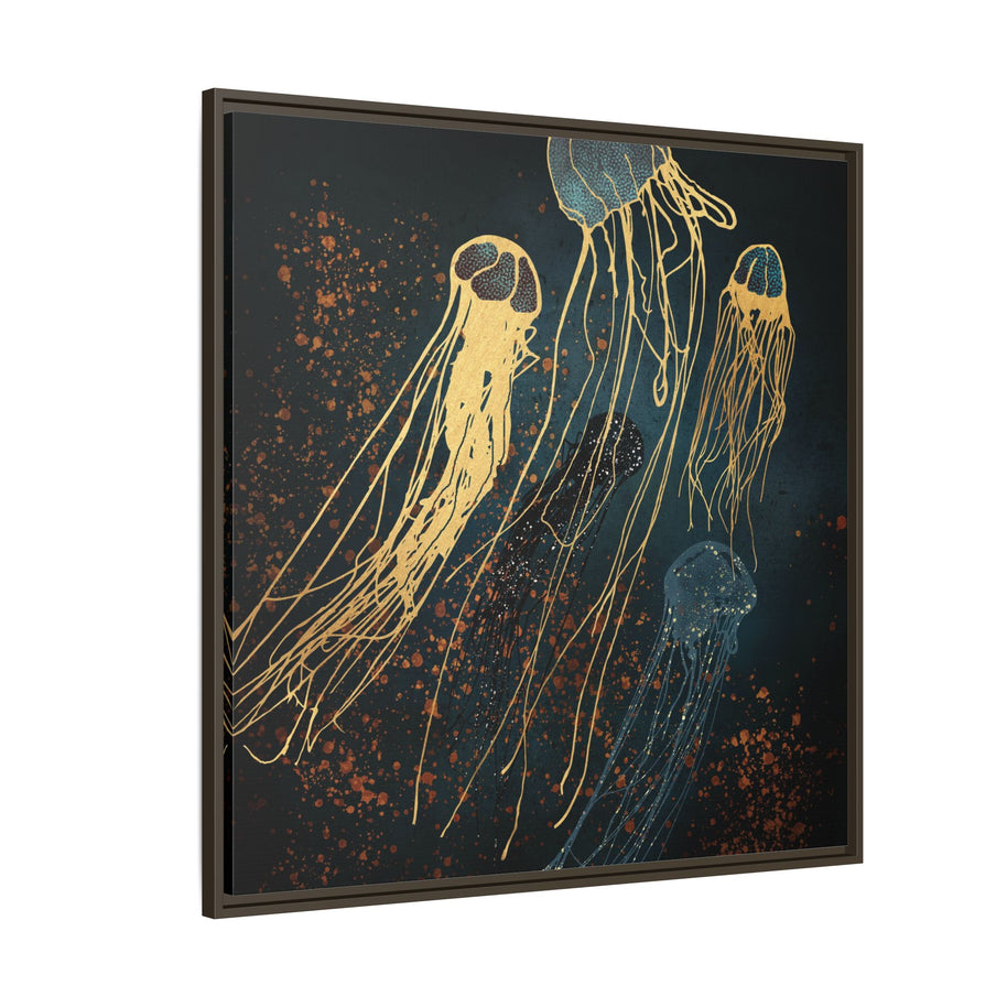 Metallic Jellyfish - Matte Canvas, Framed (Multi-color)