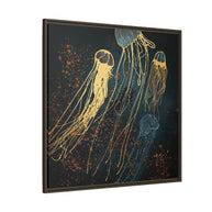Metallic Jellyfish - Matte Canvas, Framed (Multi-color)