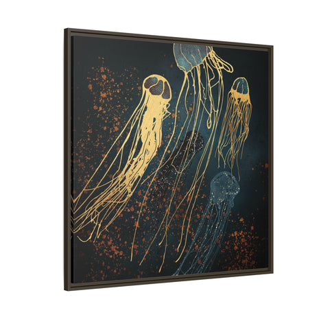 Metallic Jellyfish - Matte Canvas, Framed (Multi-color)