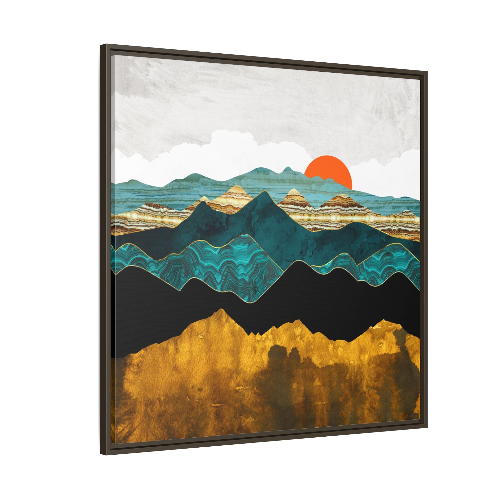 Turquoise Vista - Matte Canvas, Framed (Multi-color)