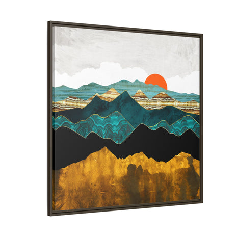 Turquoise Vista - Matte Canvas, Framed (Multi-color)