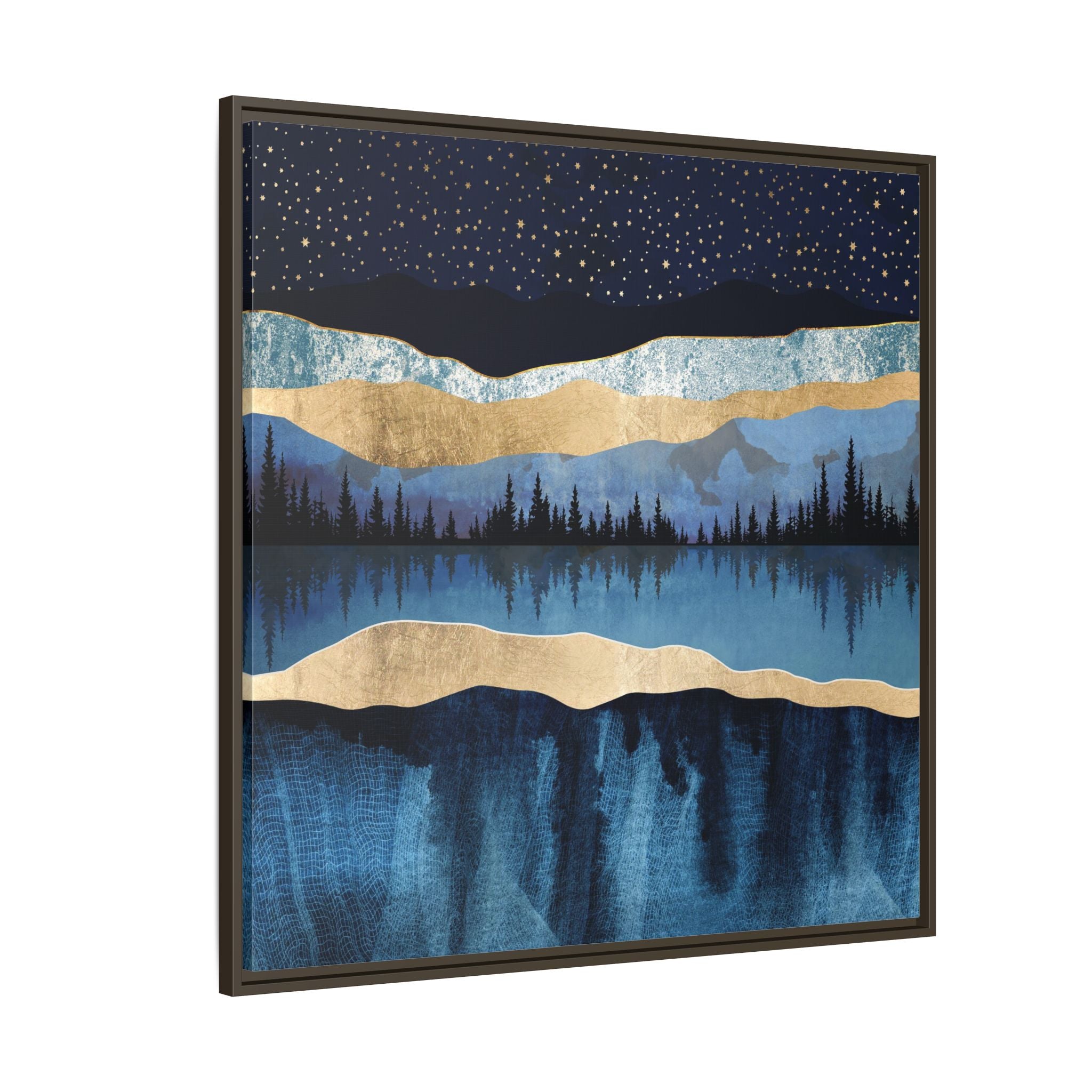 Midnight Lake - Matte Canvas, Framed (Multi-color)