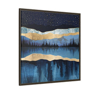 Midnight Lake - Matte Canvas, Framed (Multi-color)