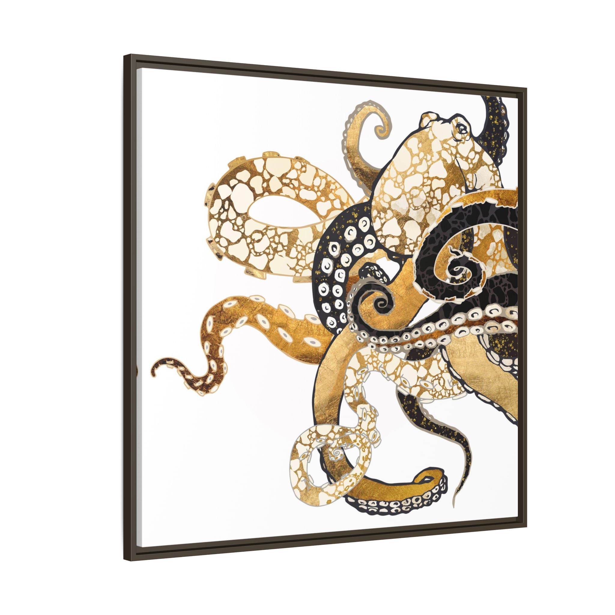 Metallic Octopus - Matte Canvas, Framed (Multi-color)