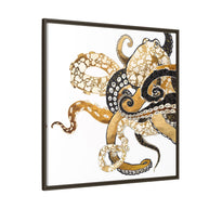 Metallic Octopus - Matte Canvas, Framed (Multi-color)