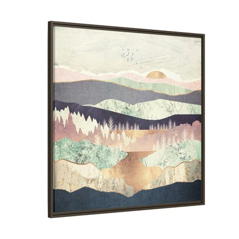Golden Spring Reflection - Matte Canvas, Framed (Multi-color)