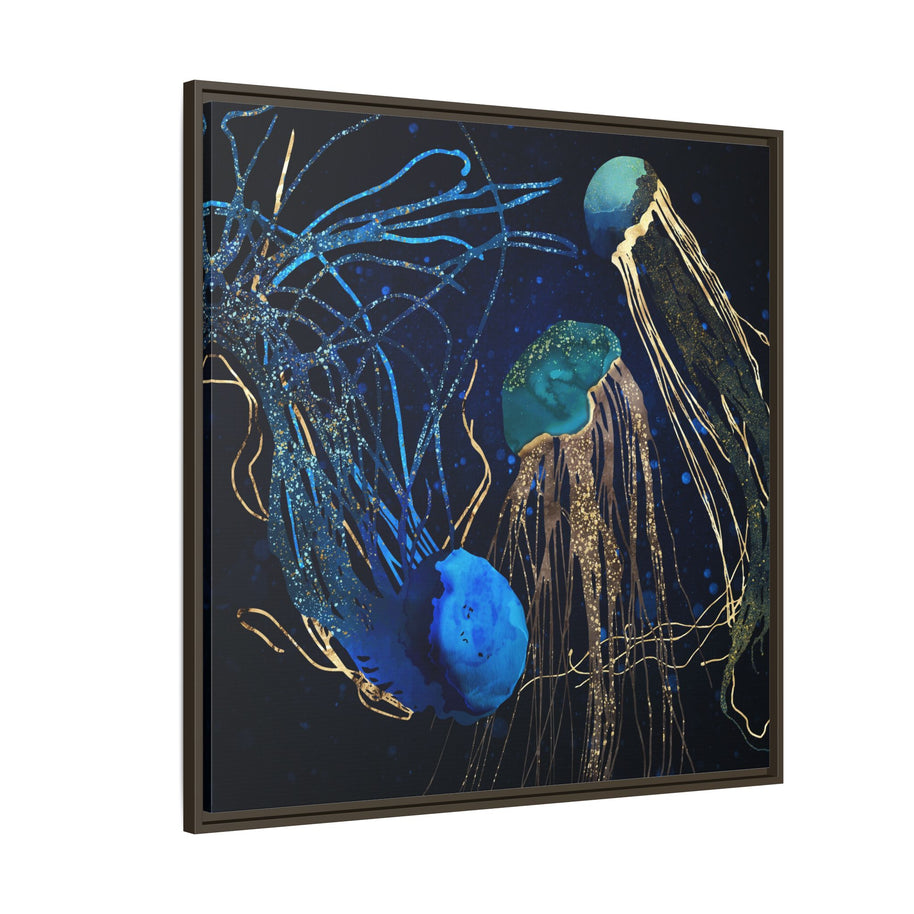 Metallic Jellyfish IV - Matte Canvas, Framed (Multi-color)