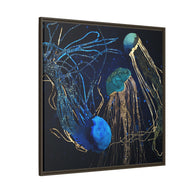 Metallic Jellyfish IV - Matte Canvas, Framed (Multi-color)
