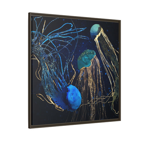Metallic Jellyfish IV - Matte Canvas, Framed (Multi-color)