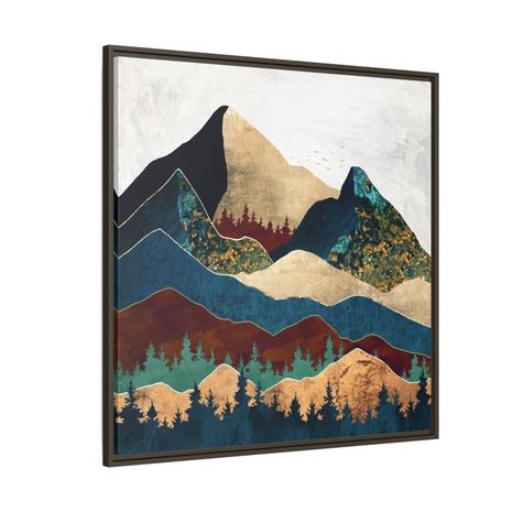 Malachite Mountains - Matte Canvas, Framed (Multi-color)